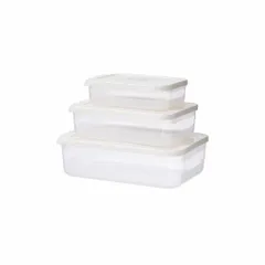 BỘ 3 HỘP THỰC PHẨM CHỮ NHẬT TIỆN ÍCH HOKORI 6596 (1,2,3)