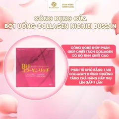 [CHÍNH HÃNG] Bột Uống BH Collagen Rich Nichiei Bussan Nhật Bản (Hộp 30 Gói)