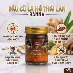 Dầu cù là Thái Lan cao xoa bóp Hổ, Bò cạp, Rắn hổ mang Banna 50g