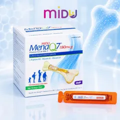 MIDU MENAQ7 180mcg - Hỗ trợ Phát Triển Chiều Cao & Bổ Sung Canxi Cho Mọi Lứa Tuổi, Hộp 30 ống