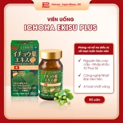 ICHOHA EKISU PLUS - Viên uống Hỗ trợ tuần hoàn não, phòng chống tai biến mạch máu não Nhật Bản, Hộp 90 viên