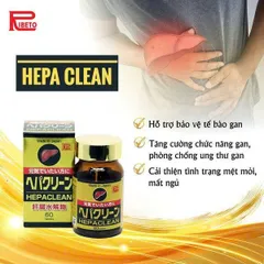 HEPA CLEAN - Viên uống Giúp bổ gan, tăng cường chức năng gan Nhật Bản, Lọ 60 viên