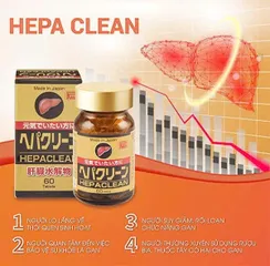 HEPA CLEAN - Viên uống Giúp bổ gan, tăng cường chức năng gan Nhật Bản, Lọ 60 viên