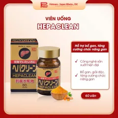 HEPA CLEAN - Viên uống Giúp bổ gan, tăng cường chức năng gan Nhật Bản, Lọ 60 viên