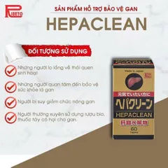 HEPA CLEAN - Viên uống Giúp bổ gan, tăng cường chức năng gan Nhật Bản, Lọ 60 viên