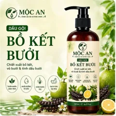 Dầu Gội Bồ Kết Bưởi Mộc An 500ml Chiết Xuất Bồ Kết Vỏ Bưởi Tinh Dầu Bưởi Thiên Nhiên chính hãng