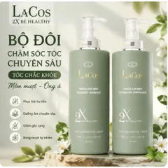 Dầu Gội Dầu Xả LaCos 800ml – Bộ Đôi Chăm Sóc Tóc Chuyên Sâu – Phục Hồi Tóc Hư Tổn, Mềm Mượt Óng Ả