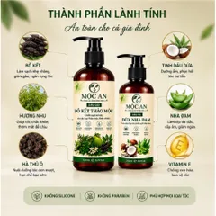 Cặp Dầu Gội Bồ Kết Thảo Mộc giảm rụng, kích mọc tóc, sạch gàu, dưỡng tóc từ gốc Mộc An chính hãng