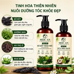 Cặp Dầu Gội Bồ Kết Thảo Mộc giảm rụng, kích mọc tóc, sạch gàu, dưỡng tóc từ gốc Mộc An chính hãng