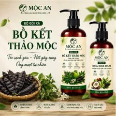 Cặp Dầu Gội Bồ Kết Thảo Mộc giảm rụng, kích mọc tóc, sạch gàu, dưỡng tóc từ gốc Mộc An chính hãng