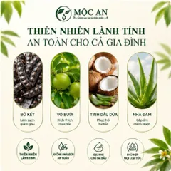 Dầu Gội Bồ Kết Bưởi Mộc An 500ml Chiết Xuất Bồ Kết Vỏ Bưởi Tinh Dầu Bưởi Thiên Nhiên chính hãng