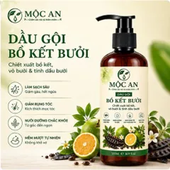Cặp Dầu Gội Bồ Kết Bưởi kích mọc tóc con, giảm gàu giảm rụng, tóc suôn mượt từ gốc Mộc An chính hãng