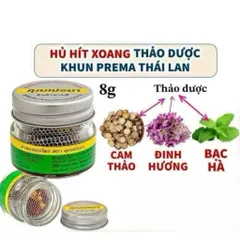 (Hủ thủy tinh) Hủ hít xoang thảo dược thông mũi viêm xoang Khun Prema Thái Lan 8g