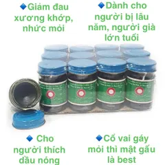 Dầu cù là đen mặt trời đỏ siêu nóng xoa bóp Vasan Thái Lan 60g giảm đau nhức mỏi vay gáy, đau lưng