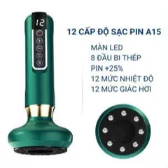 Máy hút giác cầm tay, máy hút giác 12 cấp độ tiện dụng. Máy cạo gió 12 cấp độ