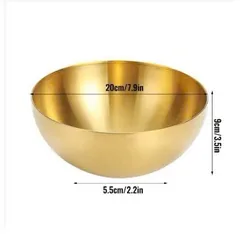 Bát Mạ Vàng, bát rửa mặt, bát đựng nước chuyên dùng cho spa size 20cm - 22cm hàng đẹp