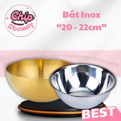 Bát Mạ Vàng, bát rửa mặt, bát đựng nước chuyên dùng cho spa size 20cm - 22cm hàng đẹp