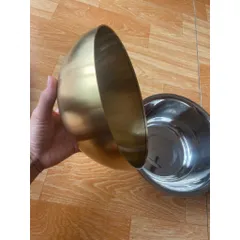 Bát Mạ Vàng, bát rửa mặt, bát đựng nước chuyên dùng cho spa size 20cm - 22cm hàng đẹp