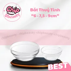 Combo 3 Bát Thuỷ Tinh Loại 6cm - 7.5cm - 9cm dùng đựng bột đắp mặt nạ, bát thuỷ tinh chuyên dụng