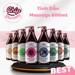 Tinh dầu massage Body thiên nhiên đủ 7 mùi hương cao cấp (Chai màu nâu 800ml) - Hàng chính hãng