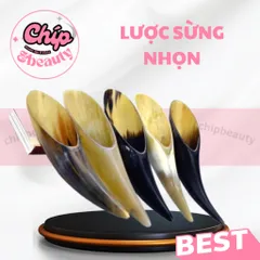 Dụng cụ Day Ấn huyệt sừng ống tròn LƯỢC TÂM massage cạo gió nguyên khối giúp giãn gân cốt toàn thân 837846