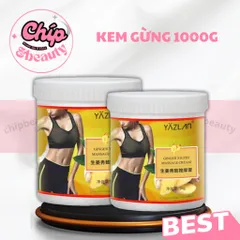 Kem Gừng Tan Mỡ Giảm Béo 300g, 1000g Thảo Dược Thiên Nhiên Đốt Cháy Mỡ Thừa