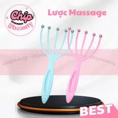 Lược Massage đầu-Dụng cụ mát xa đầu 5 nhánh gắn bi sắt thư giãn massage đầu tại nhà