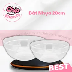 Bát nhựa trong suốt kích thước 20cm*9cm. Bát nhựa dùng rửa mặt cá nhân, spa và TMV