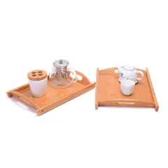 Khay gỗ đựng bộ ngọc massage, Khay gỗ bưng bê đồ dùng trong Spa - TMV