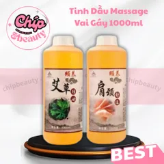 Tinh Dầu Massage Body Cao Cấp Chai 1000ml, Dầu Massage Vai Gáy Gừng, Ngải Cứu 837937