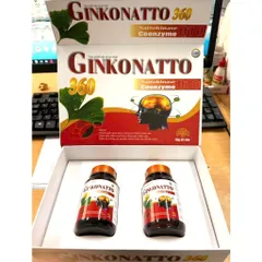 Ginkgo Natto 360 Q10 Nattokinase tăng cường trí nhớ chứng mất ngủ hoạt huyết dưỡng não, đau đầu chóng mặt ngủ không