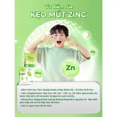 Kẹo mút bổ sung Kẽm hữu cơ hỗ trợ bé ăn ngon miệng, hấp thu dinh dưỡng, tăng đề kháng