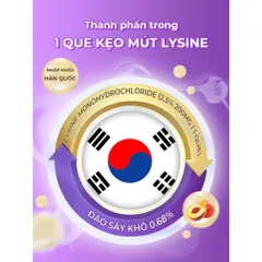 Kẹo mút bổ sung Lysine Hữu Cơ - Happy vitamin - Hỗ trợ giúp hấp thu Canxi tốt hơn