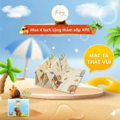 [MỚI] Combo 4 Tã quần Baby Love CapyCapy- Bỉm quần thiết kế chữ T, chống tràn,khô thoáng đủ size từ 6kg đến 35kg