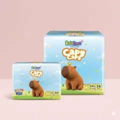 [MỚI] Combo 4 Tã quần Baby Love CapyCapy- Bỉm quần thiết kế chữ T, chống tràn,khô thoáng đủ size từ 6kg đến 35kg