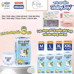 (Bobby Unicharm) Tã Bỉm Quần Baby Joy mẫu mới Đủ Size M50/L50/XL50/XXL50 mềm mịn,khô thoáng