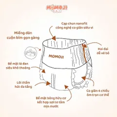 (Combo3 tặng1)Tã quần/Dán Momoji Extra, thoáng khí,thoát ẩm tốt giúp da bé sơ sinh luôn khô thoáng(ko đổi quà tích điểm)