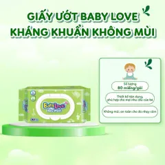 Khăn Ướt BABY CARE Cho Trẻ Em Không Paraben Kháng Khuẩn Làm Sạch Nhẹ Nhàng Da Bé 80 Tờ