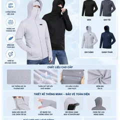 (Deal Độc Quyền)Áo Chống Nắng Unisex UPF 50+ Vải Thông Hơi 3D, Xỏ Ngón, Co Giãn 4 Chiều, Đủ 4 Màu 🔥