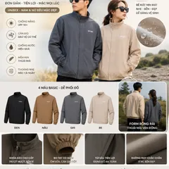 [Mẫu Mới]Áo  SPORT Lót Lụa  Nam Nữ Chống Nắng UPF50+ Chống Nước Cản Gió - Áo Khoác Dù Basic 2 Lớp Cao Cấp Mặc Hàng Ngày