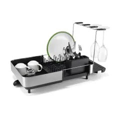 Khay úp bát đĩa kèm ly mở rộng Joseph Joseph 6500040 Extend Steel Plus Black