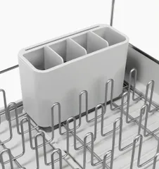 Khay úp bát đĩa kèm ly mở rộng Joseph Joseph 6500041 Extend Steel Plus Light Stone