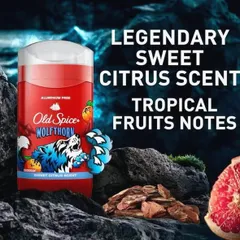 🐺 Lăn/Sáp khử mùi Old Spice Wolfthorn 85g chính hãng Mỹ - Lưu hương nam tính, khô thoáng