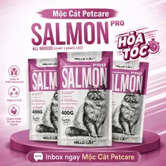 HẠT MÈO HELLO CAT PRO SALMON 400GR – DINH DƯỠNG CAO CẤP, MÈO KHỎE – LÔNG MƯỢT 🐾
