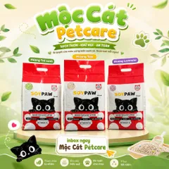 COMBO 3 TÚI CÁT ĐẬU NÀNH SOYPAW CHẤT LƯỢNG CAO 18L - SIÊU VÓN - KHỬ MÙI MẠNH - ÍT BỤI - AN TOÀN CHO SEN&BÉ