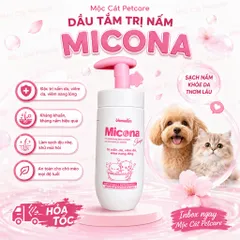 <2CHAI>MICONA SHAMPOO 200ML – SỮA TẮM HỖ TRỢ PHÒNG&ĐIỀU TRỊ BỆNH DA,GIẢM RỤNG LÔNG,KHỬ MÙI,DƯỠNG LÔNG MƯỢT CHO CHÓ & MÈO