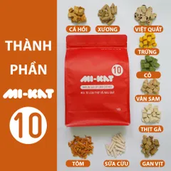 Hạt SIÊU TOPPING 1KG/TÚI Cho Mèo Mi-Kat 10 VIỆT NAM- -Chất Lượng Cao -DINH DƯỠN- AN TOÀN - VIỆT NAM