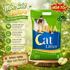 <COMBO 3 TÚI 18L>Cát Vệ Sinh Mèo LUNA 54L 🌿Cao Cấp- Vón Nhanh – Khử Mùi Mạnh – Ít Bụi – Tiết Kiệm- An Toàn