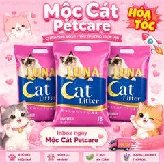 <COMBO 3 TÚI 18L>Cát Vệ Sinh Mèo LUNA 54L 🌿Cao Cấp- Vón Nhanh – Khử Mùi Mạnh – Ít Bụi – Tiết Kiệm- An Toàn