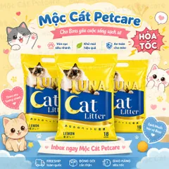 <COMBO 3 TÚI 18L>Cát Vệ Sinh Mèo LUNA 54L 🌿Cao Cấp- Vón Nhanh – Khử Mùi Mạnh – Ít Bụi – Tiết Kiệm- An Toàn